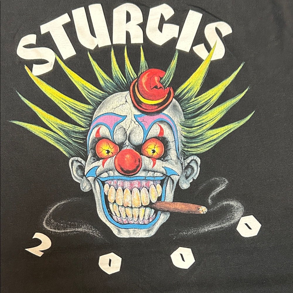 Sturgis Graphic Tee with Clown Design 2000